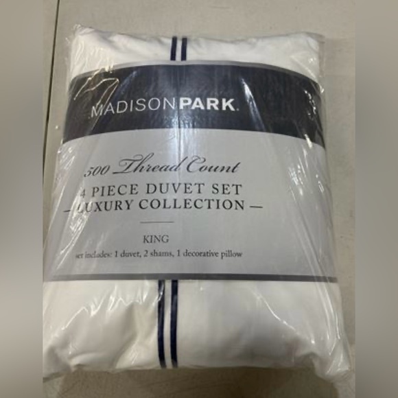 Madison Park Signature Luxury Collection 100% Cotton Sateen Embroidered Duvet - Picture 13 of 14